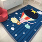 Simple Cartoon Rug Multi Colored Polypropylene Area Carpet Pet Friendly Non-Slip Backing Rug for Kids Dark Blue 4'7" x 6'5" Clearhalo 'Area Rug' 'Rug' 2245939