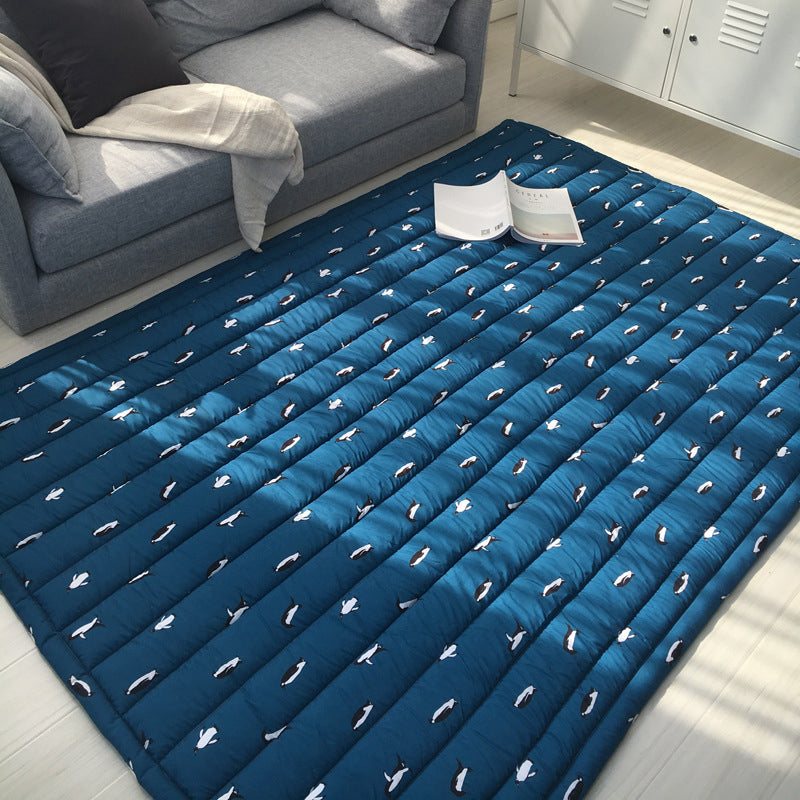 Simple Cartoon Rug Multi Colored Polypropylene Area Carpet Pet Friendly Non-Slip Backing Rug for Kids Water Blue 4'7" x 6'5" Clearhalo 'Area Rug' 'Rug' 2245941