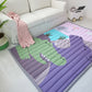 Comfort Childrens Room Rug Multicolored Space Printed Rug Non-Slip Backing Machine Washable Area Carpet Purple 4'7" x 6'5" Clearhalo 'Area Rug' 'Rug' 2245951