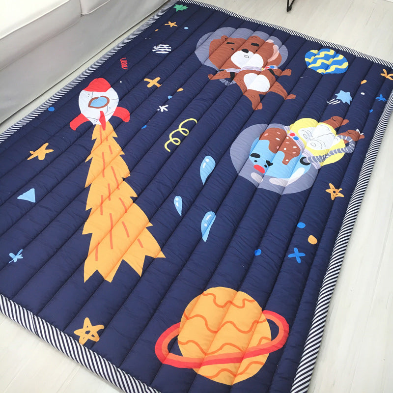 Multi-Color Comfort Rug Polyster Cartoon Animal Area Carpet Pet Friendly Easy Care Rug for Kids Bedroom Dark Blue 4'7" x 6'5" Clearhalo 'Area Rug' 'Rug' 2245960