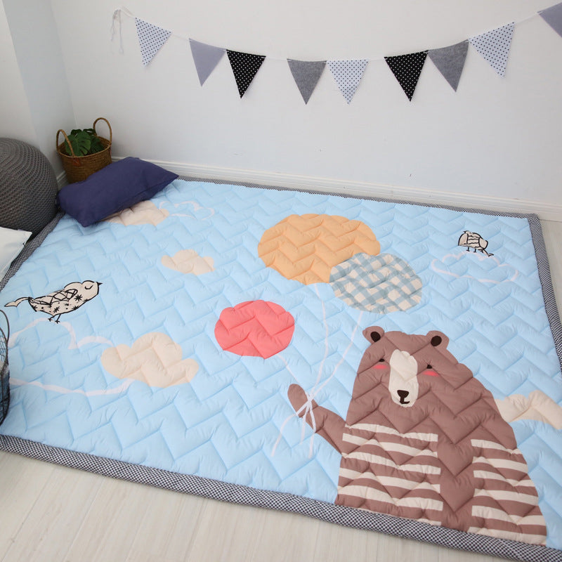 Multi-Color Comfort Rug Polyster Cartoon Animal Area Carpet Pet Friendly Easy Care Rug for Kids Bedroom Blue 4'7" x 6'5" Clearhalo 'Area Rug' 'Rug' 2245968