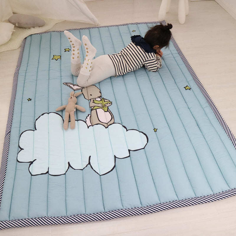 Multi-Color Comfort Rug Polyster Cartoon Animal Area Carpet Pet Friendly Easy Care Rug for Kids Bedroom Gray Blue 4'7" x 6'5" Clearhalo 'Area Rug' 'Rug' 2245970