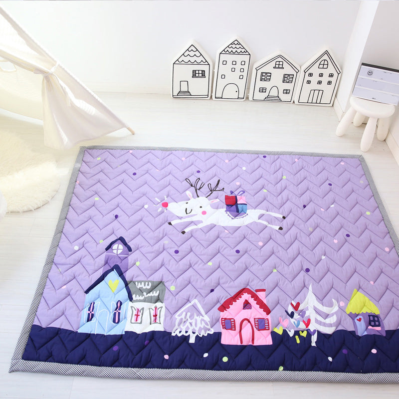 Multi-Color Comfort Rug Polyster Cartoon Animal Area Carpet Pet Friendly Easy Care Rug for Kids Bedroom Purple 4'7" x 6'5" Clearhalo 'Area Rug' 'Rug' 2245974