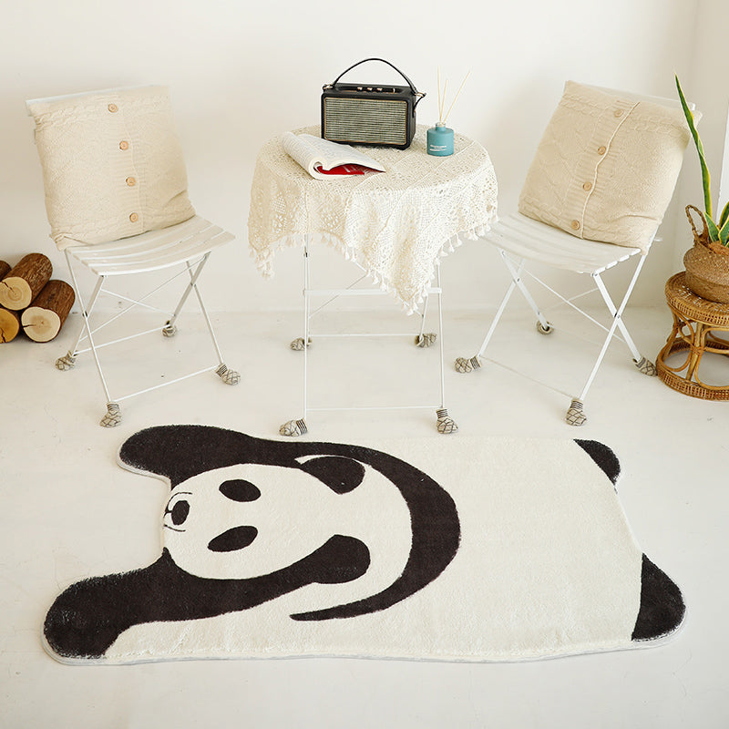 Irregular Shape Animal Skin Rug Multi-Color Creative Indoor Rug Polyster Pet Friendly Easy Care Rug for Decor Black-White Clearhalo 'Area Rug' 'Rug' 2245977