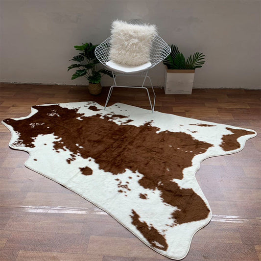Multi Color Unique Rug Acrylic Animal Skin Print Carpet Easy Care Machine Washable Rug for Decoration Tan 5'1" x 7'7" Clearhalo 'Area Rug' 'Casual' 'Rugs' Rug' 2245986