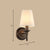 Single Wall Mount Light Minimalism Tapered Drum Fabric Wall Lighting for Corridor Bronze Clearhalo 'Wall Lamps & Sconces' 'Wall Lights' Lighting' 2246150