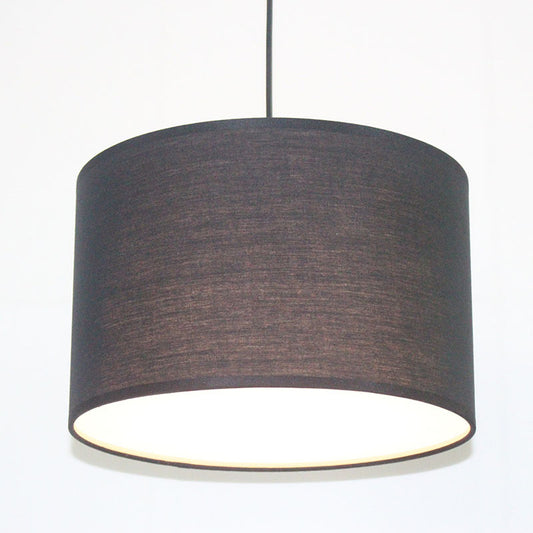 Minimalism Drum Suspension Light Single-Bulb Fabric Pendant Light Fixture for Restaurant Clearhalo 'Ceiling Lights' 'Pendant Lights' 'Pendants' Lighting' 2246176