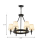 Metallic Candlestick Chandelier Lighting Classic Living Room Pendant Light with Bucket Fabric Shade Clearhalo 'Ceiling Lights' 'Chandeliers' Lighting' options 2246356_0421fbf1-9a30-4484-bcba-4d2fefe3ee5e