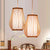 Bamboo Pear Ceiling Lighting Asian Style 1 Bulb Wood Hanging Light for Restaurant Wood Clearhalo 'Ceiling Lights' 'Lighting' 'Pendant Lights' 2246513_ac458746-296c-4367-b604-e7516025af82