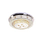 23.5"/31.5" Dia Drum Crystal Ceiling Flush Mount Modernist LED Chrome Flushmount with Diffuser for Living Room Clearhalo 'Ceiling Lights' 'Close To Ceiling Lights' 'Close to ceiling' 'Flush mount' Lighting' 224664