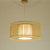 Minimalist Drum Suspension Lighting Bamboo 1 Head Restaurant Pendant Ceiling Light in Wood Wood Clearhalo 'Ceiling Lights' 'Lighting' 'Pendant Lights' 2246800_845a31a5-2444-46cf-acfb-0f5d998d62db