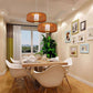 Drum Tea Room Pendant Light Bamboo Single-Bulb Contemporary Suspension Light Fixture Clearhalo 'Ceiling Lights' 'Pendant Lights' 'Pendants' Lighting' 2246818