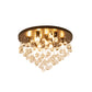Black Tiered Flush Ceiling Light Modernist 19.5"/23.5" Dia 8-Light Crystal Ceiling Lamp Clearhalo 'Ceiling Lights' 'Close To Ceiling Lights' 'Close to ceiling' 'Flush mount' Lighting' 224699
