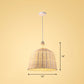 Bamboo Handmade Suspension Light Simplicity 1-Light Pendant Light Fixture in Wood Clearhalo 'Ceiling Lights' 'Pendant Lights' 'Pendants' Lighting' 2247028