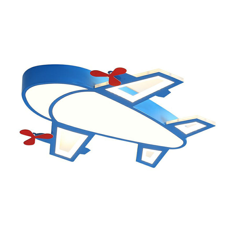 Simplicity Plane LED Flush Mount Light Acrylic Nursery Ceiling Light Flush Mount in Blue Clearhalo 'Ceiling Lights' 'Close To Ceiling Lights' 'Close to ceiling' 'Flush mount' Lighting' 2247244