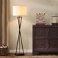 Drum Nightstand Lamp Simplicity Fabric 1-Light Bedside Table Light with Hourglass Shaped Base in White Clearhalo 'Lamps' 'Table Lamps' Lighting' 2247393