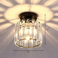 Geometric Flush Ceiling Light Contemporary Crystal Prism LED Flush Mount Lighting Fixture Black Warm Round Clearhalo 'Ceiling Lights' 'Close To Ceiling Lights' 'Close to ceiling' 'Flush mount' Lighting' 2247441
