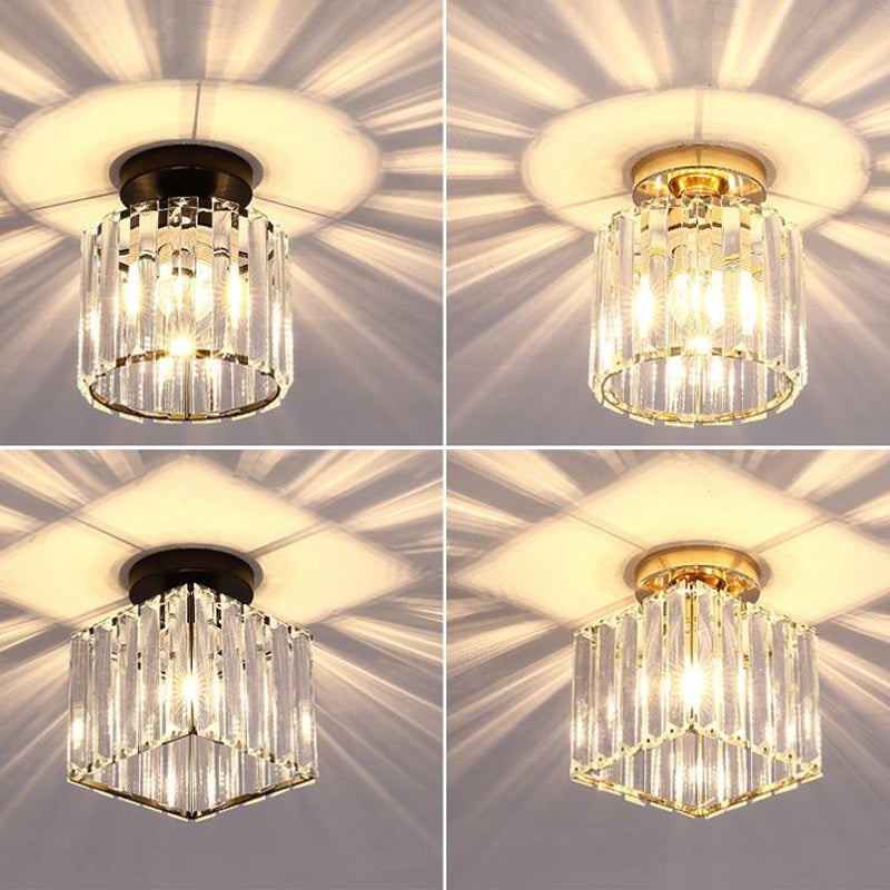 Geometric Flush Ceiling Light Contemporary Crystal Prism LED Flush Mount Lighting Fixture Clearhalo 'Ceiling Lights' 'Close To Ceiling Lights' 'Close to ceiling' 'Flush mount' Lighting' 2247445