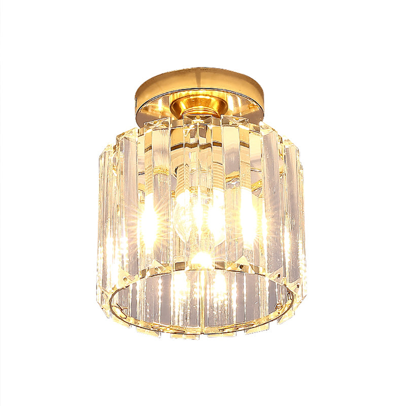 Geometric Flush Ceiling Light Contemporary Crystal Prism LED Flush Mount Lighting Fixture Clearhalo 'Ceiling Lights' 'Close To Ceiling Lights' 'Close to ceiling' 'Flush mount' Lighting' 2247448