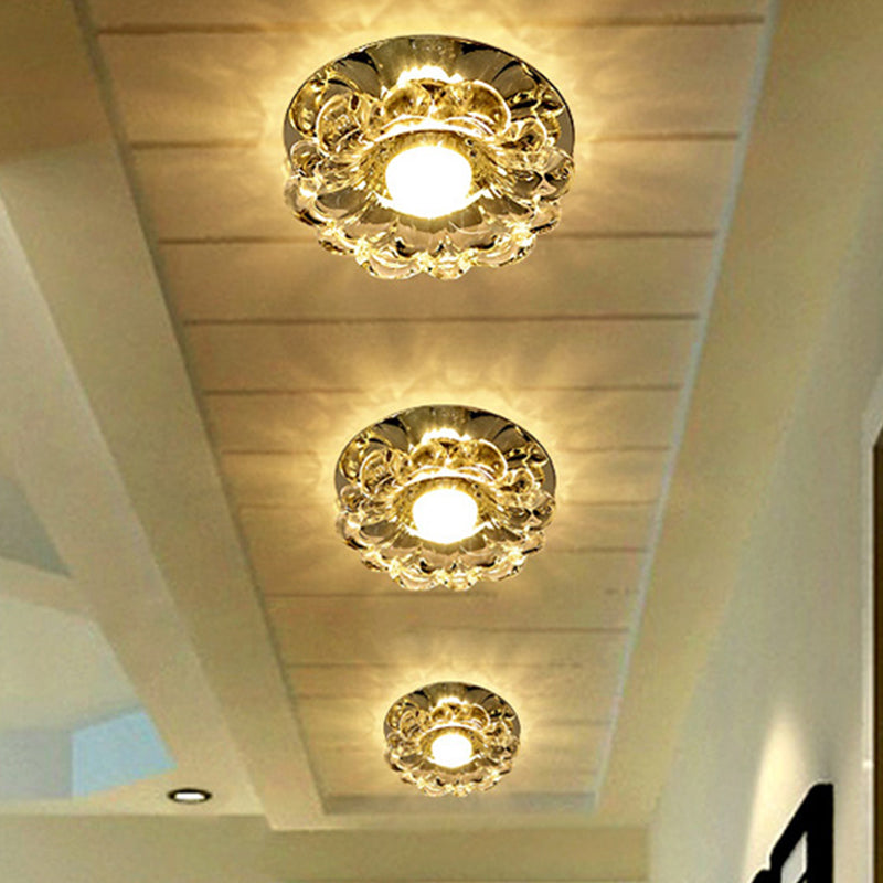 Blossom LED Flush Mount Modern Crystal Clear LED Flush Ceiling Light