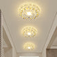 Flower Entryway Flush Light Modern Style Crystal Modern Style LED Flush Ceiling Light Fixture in Clear Clearhalo 'Ceiling Lights' 'Close To Ceiling Lights' 'Close to ceiling' 'Flush mount' Lighting' 2247508