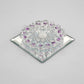 Flower Entryway Flush Light Modern Style Crystal Modern Style LED Flush Ceiling Light Fixture in Clear Clear Third Gear Square Plate Clearhalo 'Ceiling Lights' 'Close To Ceiling Lights' 'Close to ceiling' 'Flush mount' Lighting' 2247511