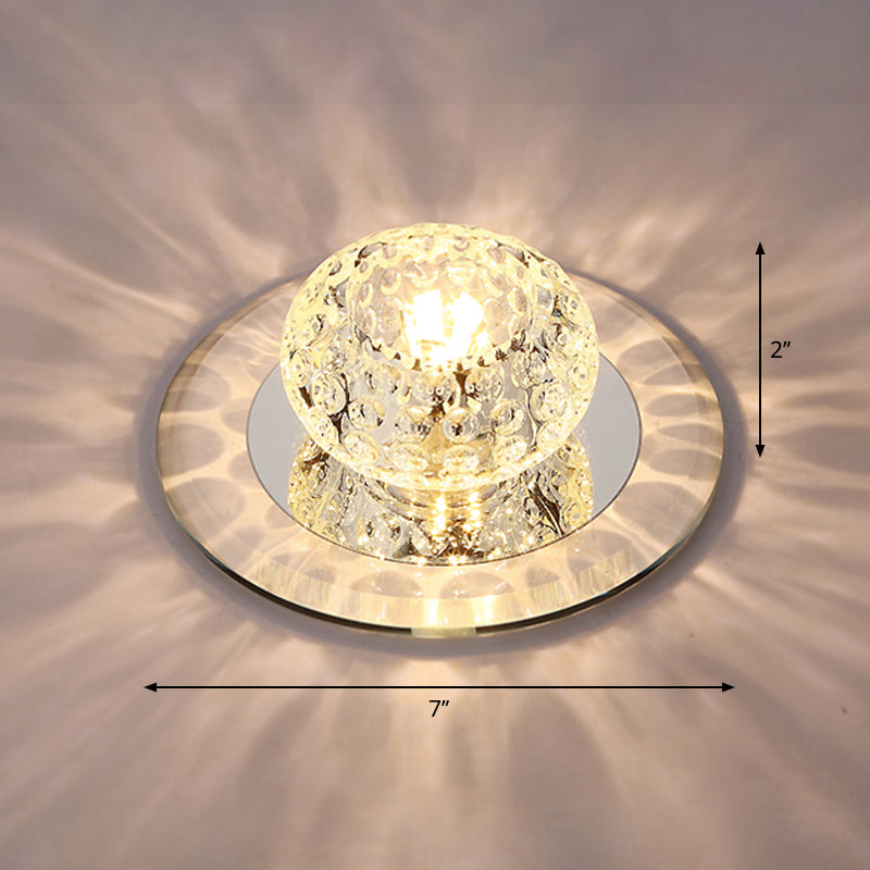 Modern Style Doughnut Shape LED Flush Mount Crystal Corridor Flushmount Ceiling Lighting White Warm Clearhalo 'Ceiling Lights' 'Close To Ceiling Lights' 'Close to ceiling' 'Flush mount' Lighting' 2247527