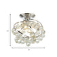 Spiral/Cone/Cylinder Kitchen Flush Light Minimalist Crystal 1 Light Chrome Ceiling Lighting Clearhalo 'Ceiling Lights' 'Close To Ceiling Lights' 'Close to ceiling' 'Flush mount' Lighting' 224754