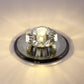 Beveled Crystal Mini Flush Light Modern Style LED Flush Ceiling Light Fixture for Hallway Black Warm Clearhalo 'Ceiling Lights' 'Close To Ceiling Lights' 'Close to ceiling' 'Flush mount' Lighting' 2247601