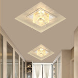 Square Flush Ceiling Light Contemporary Crystal Clear LED Flush Mount Lighting Fixture for Hallway Clearhalo 'Ceiling Lights' 'Close To Ceiling Lights' 'Close to ceiling' 'Flush mount' Lighting' 2247690