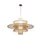 Lotus-Like Bamboo Suspension Lighting Minimalist 1 Head Wood Pendant Ceiling Light for Tea Room Clearhalo 'Ceiling Lights' 'Lighting' 'Pendant Lights' 2247864_01aec016-edb7-4250-87e4-c886623fb486