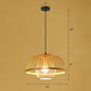 Asian Style Handmade Ceiling Light Bamboo 1��Bulb Restaurant Hanging Light Fixture in Wood Clearhalo 'Ceiling Lights' 'Pendant Lights' 'Pendants' Lighting' 2247882