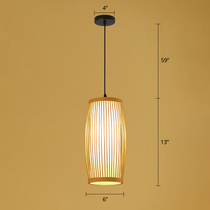 Asian Style Handmade Ceiling Light Bamboo 1��Bulb Restaurant Hanging Light Fixture in Wood Wood C Clearhalo 'Ceiling Lights' 'Pendant Lights' 'Pendants' Lighting' 2247889_ff095714-2a62-4c86-9552-e577d226f818