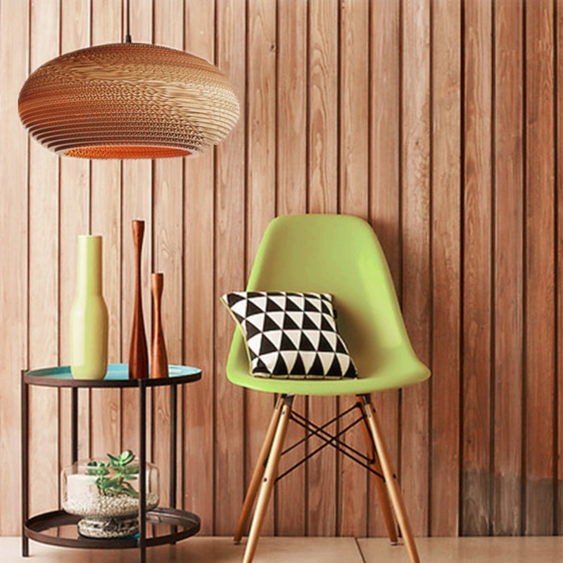 Brown Silkworm Suspension Lighting Minimalist Single-Bulb Rattan Pendant Ceiling Light Clearhalo 'Ceiling Lights' 'Pendant Lights' 'Pendants' Lighting' 2247925