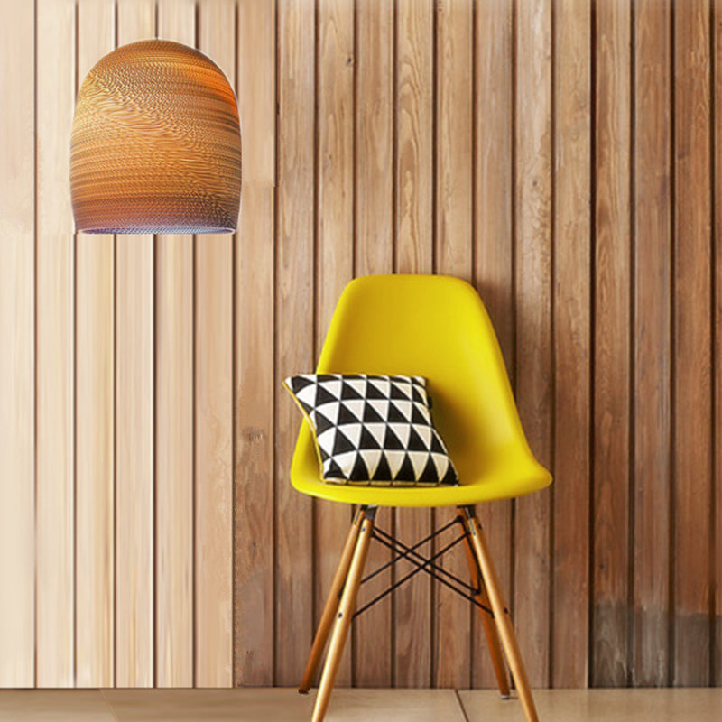 Brown Silkworm Suspension Lighting Minimalist Single-Bulb Rattan Pendant Ceiling Light Clearhalo 'Ceiling Lights' 'Pendant Lights' 'Pendants' Lighting' 2247928