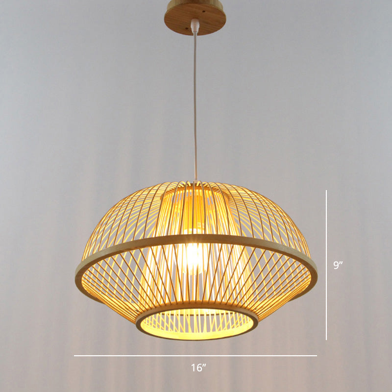 Minimalist Handcrafted Suspension Lighting Bamboo 1��Head Tea Room Pendant Ceiling Light in Wood Wood P Clearhalo 'Ceiling Lights' 'Pendant Lights' 'Pendants' Lighting' 2247990_df974b68-c995-4e2a-8b99-013e471ecc8f