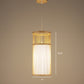 Minimalist Handcrafted Suspension Lighting Bamboo 1 Head Tea Room Pendant Ceiling Light in Wood Wood F Clearhalo 'Ceiling Lights' 'Lighting' 'Pendant Lights' 2247991_55220b8a-7ffa-4d42-8885-357551f47702
