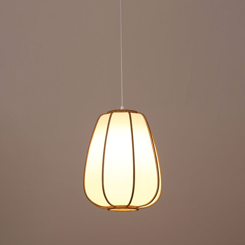 Handwoven Ceiling Light Modern Bamboo Single Restaurant Hanging Pendant Light in Wood Clearhalo 'Ceiling Lights' 'Pendant Lights' 'Pendants' Lighting' 2248000