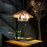 Rattan Shaded Ceiling Light Asian Style 1 Bulb Wood Hanging Lighting Fixture for Restaurant Clearhalo 'Ceiling Lights' 'Lighting' 'Pendant Lights' 2248048_8fdb17e5-3b9f-4bf3-837d-d973e78e9fa7