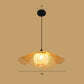 Lotus Leaf Restaurant Ceiling Light Bamboo 1��Bulb Asian Style Hanging Light Fixture in Wood Wood B Clearhalo 'Ceiling Lights' 'Pendant Lights' 'Pendants' Lighting' 2248144_2dbe6f5e-b356-4d4c-b70e-8b73fbccdbaf
