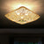 Japanese Square Flush Ceiling Light Rattan 3 Heads Bedroom Flush Mount Lighting in Wood Wood Clearhalo 'Ceiling Lights' 'Close To Ceiling Lights' 'Close to ceiling' 'Flush mount' Lighting' 2248356