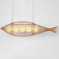 Fish-Shaped Bamboo Chandelier Lighting Minimalist Wood Pendant Light for Corridor Clearhalo 'Ceiling Lights' 'Chandeliers' Lighting' options 2248464