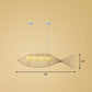 Contemporary Fish Chandelier Pendant Light Bamboo Tea Room Hanging Lighting in Wood Clearhalo 'Ceiling Lights' 'Chandeliers' Lighting' options 2248478