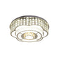23.5"/31.5" W Floral Living Room Ceiling Flush Mount Crystal LED Modernist Flush Mount Lamp in Chrome Clearhalo 'Ceiling Lights' 'Close To Ceiling Lights' 'Close to ceiling' 'Flush mount' Lighting' 224907