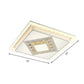 Contemporary Square/Rectangle Flush Light Crystal LED Living Room Ceiling Light Fixture in White Clearhalo 'Ceiling Lights' 'Close To Ceiling Lights' 'Close to ceiling' 'Flush mount' Lighting' 224984