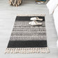 Ethnic Geometric Pattern Rug Multi-Color Cotton Blend Area Carpet Machine Washable Handwoven Rug with Tassel for Room Black 2' x 2'11" Clearhalo 'Area Rug' 'Rugs' 'Southwestern' Rug' 2250048