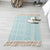 Ethnic Geometric Pattern Rug Multi-Color Cotton Blend Area Carpet Machine Washable Handwoven Rug with Tassel for Room Sky Blue 2' x 2'11" Clearhalo 'Area Rug' 'Rugs' 'Southwestern' Rug' 2250053