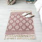 Ethnic Geometric Pattern Rug Multi-Color Cotton Blend Area Carpet Machine Washable Handwoven Rug with Tassel for Room Purple-Red 2' x 2'11" Clearhalo 'Area Rug' 'Rugs' 'Southwestern' Rug' 2250057