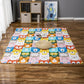 Comfort Childrens Room Rug Multi-Color Cartoon Rug Cotton Blend Pet Friendly Easy Care Carpet Clearhalo 'Area Rug' 'Rug' 2250134