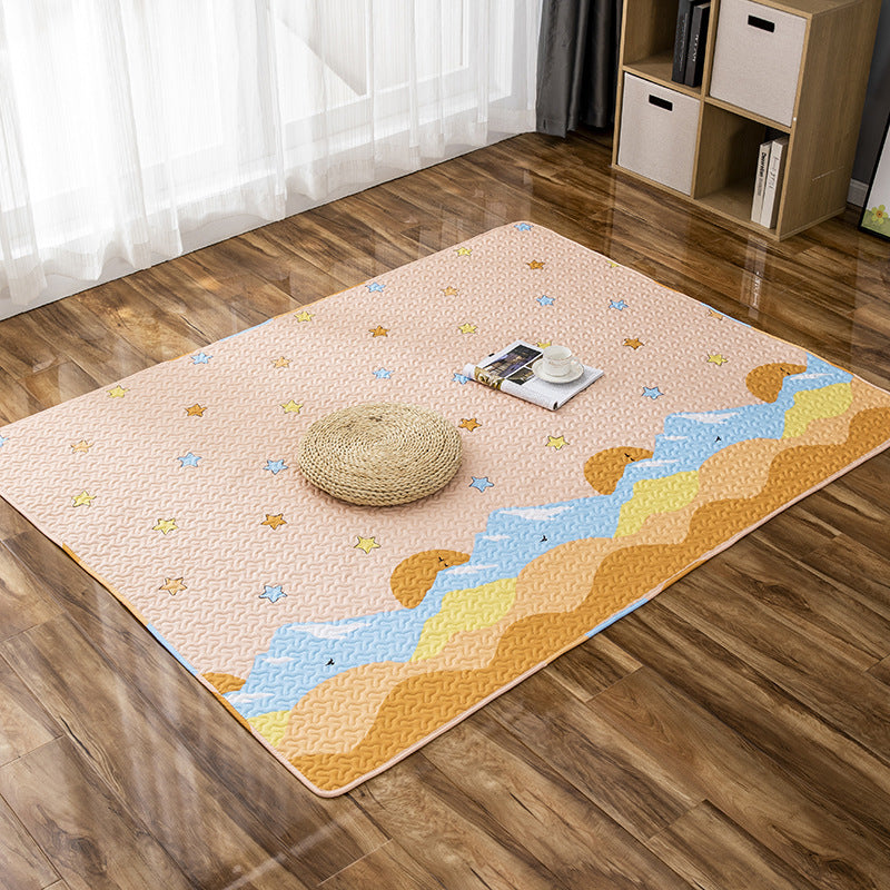 Comfort Childrens Room Rug Multi-Color Cartoon Rug Cotton Blend Pet Friendly Easy Care Carpet Nude Pink Clearhalo 'Area Rug' 'Rug' 2250139